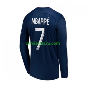 Camisolas de futebol Paris Saint-Germain Mbappé 7 Equipamento Principal 2022/23 Manga Comprida